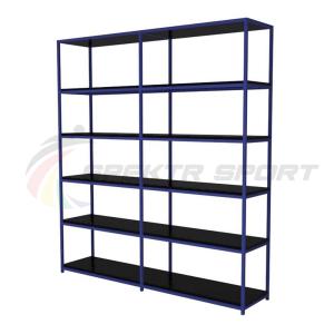 Купить Стеллаж для спортивного инвентаря односторонний двойной (полки фанера) в Аткарске 