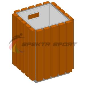 Купить Урна металлическая в деревянной обрешетке SP МФ400 в Аткарске 