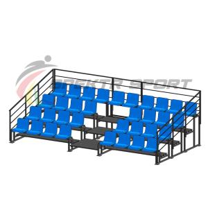 Купить Трибуна для зрителей 4 ряда на 34 места с перилами в Аткарске 