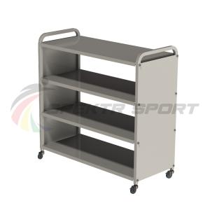 Купить Стеллаж для спортивного инвентаря 4 полки 103х102х43,5см мобильный в Аткарске 