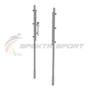 Купить Стойки волейбольные универсальные с механизмом натяжения, в стаканах с крышками в Аткарске 