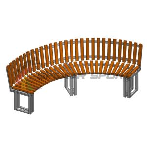 Купить Диван парковый со спинкой полукруглый Веер в Аткарске 