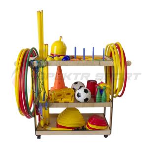 Купить Тележка деревянная со спортинвентарем передвижная в Аткарске 