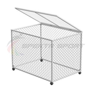 Купить Корзина для хранения мячей передвижная металлическая (сетка) разборная в Аткарске 