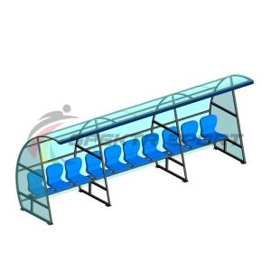 Купить Кабинка для игроков и судей на 10 мест с мягким козырьком в Аткарске 