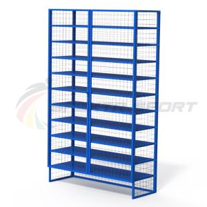 Купить Стеллаж для хранения инвентаря закрытый 1240х440х2000 (разборный) 11 полок в Аткарске 